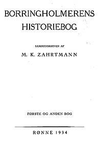 Zarthmanns Borringholmerens Historiebog I 1